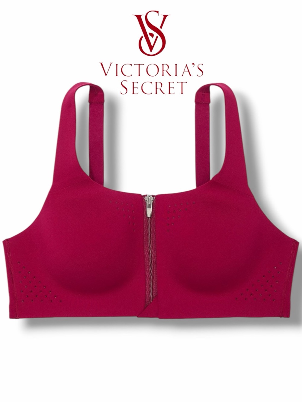 Victoria's Secret VSX Featherweight Max Front-Zip Sports Bra in the Size 38D